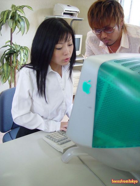 Japanese teenage cutie sucking and tasting his semen load