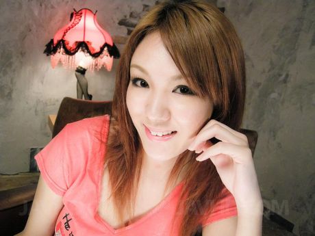 Horny Rei in gold lingerie toyed up both holes and facialized