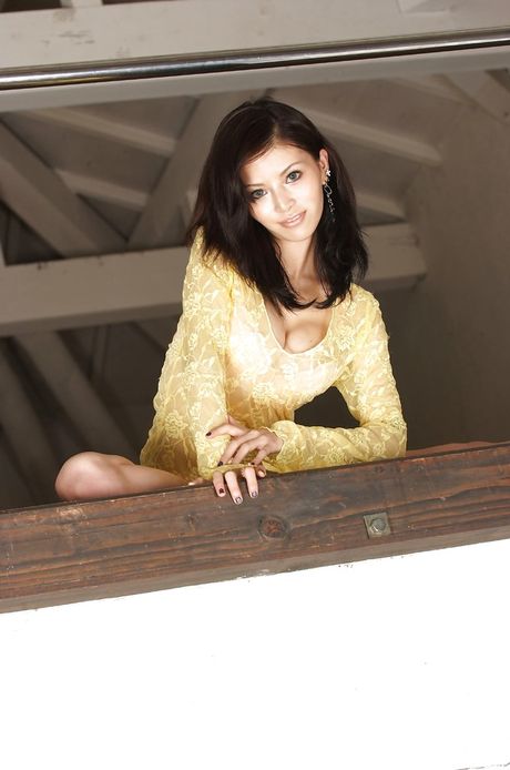 Enchanting japanese hottie Hotaru in sexy undies showing big titties and spreading her legs