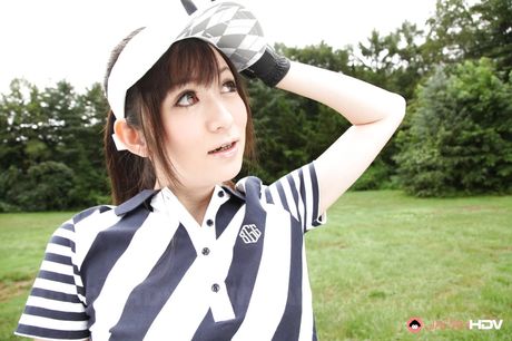 Excellent japanese dark hair Michiru Tsukino baring her butt outside